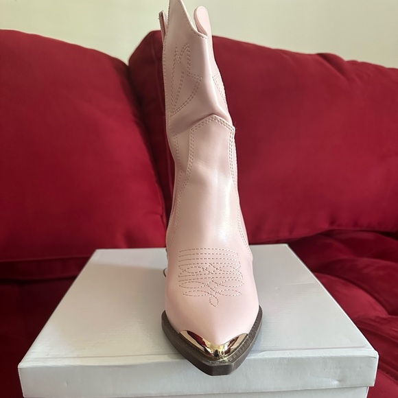 Blush Pink Cowgirl Boots - Only worn once - Picture 2 of 3